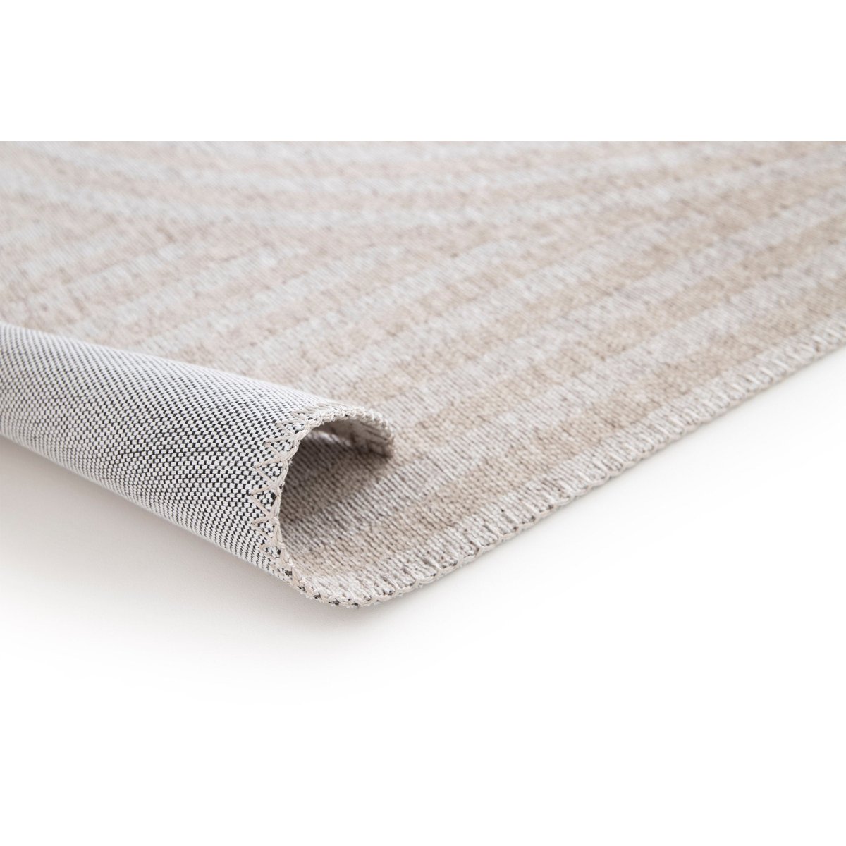 Tapis intérieur extérieur en fibres recyclées BASILE beige sable, AFK LIVING