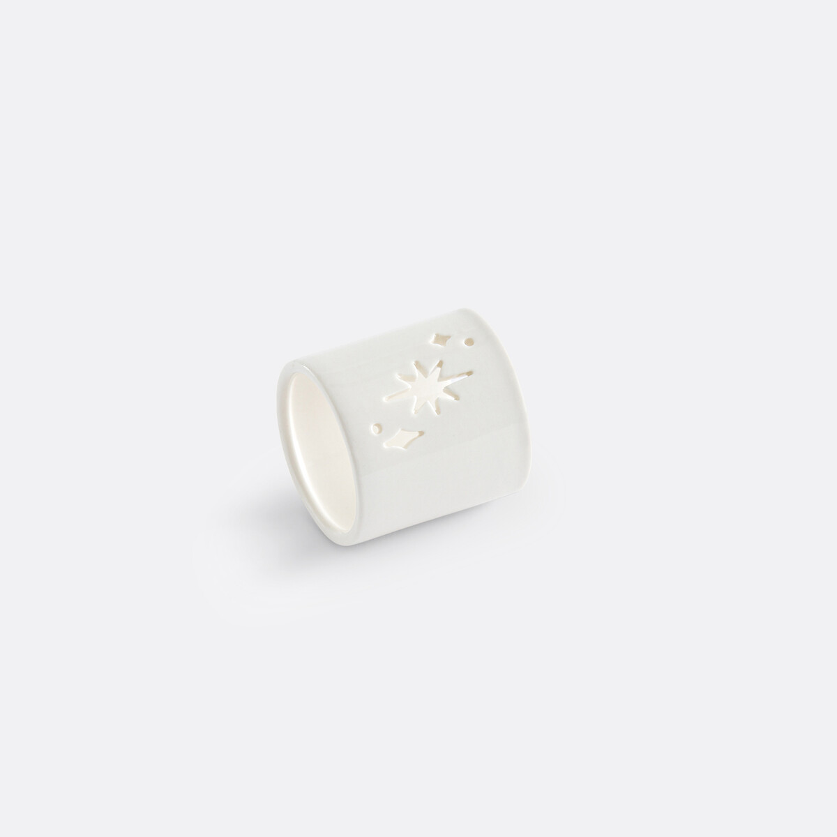 Confezione da 4 portatovaglioli in ceramica, Christmas bianco, LA REDOUTE INTERIEURS