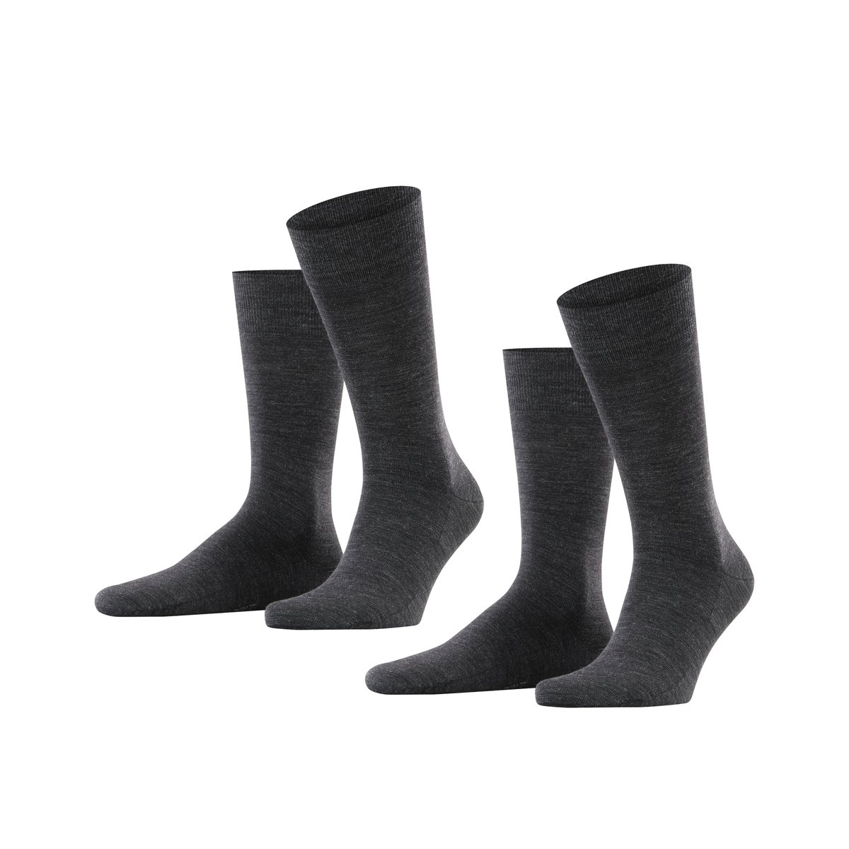 Chaussettes Basic Wool 2-Pack gris melange, ESPRIT