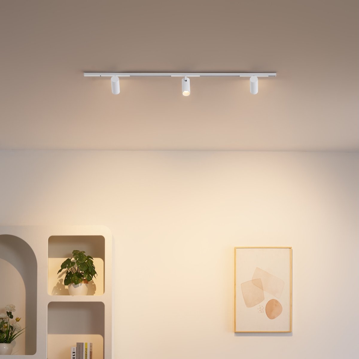 Kit rail 3 spots LED orientables - LYNE blanc, KOSILUM