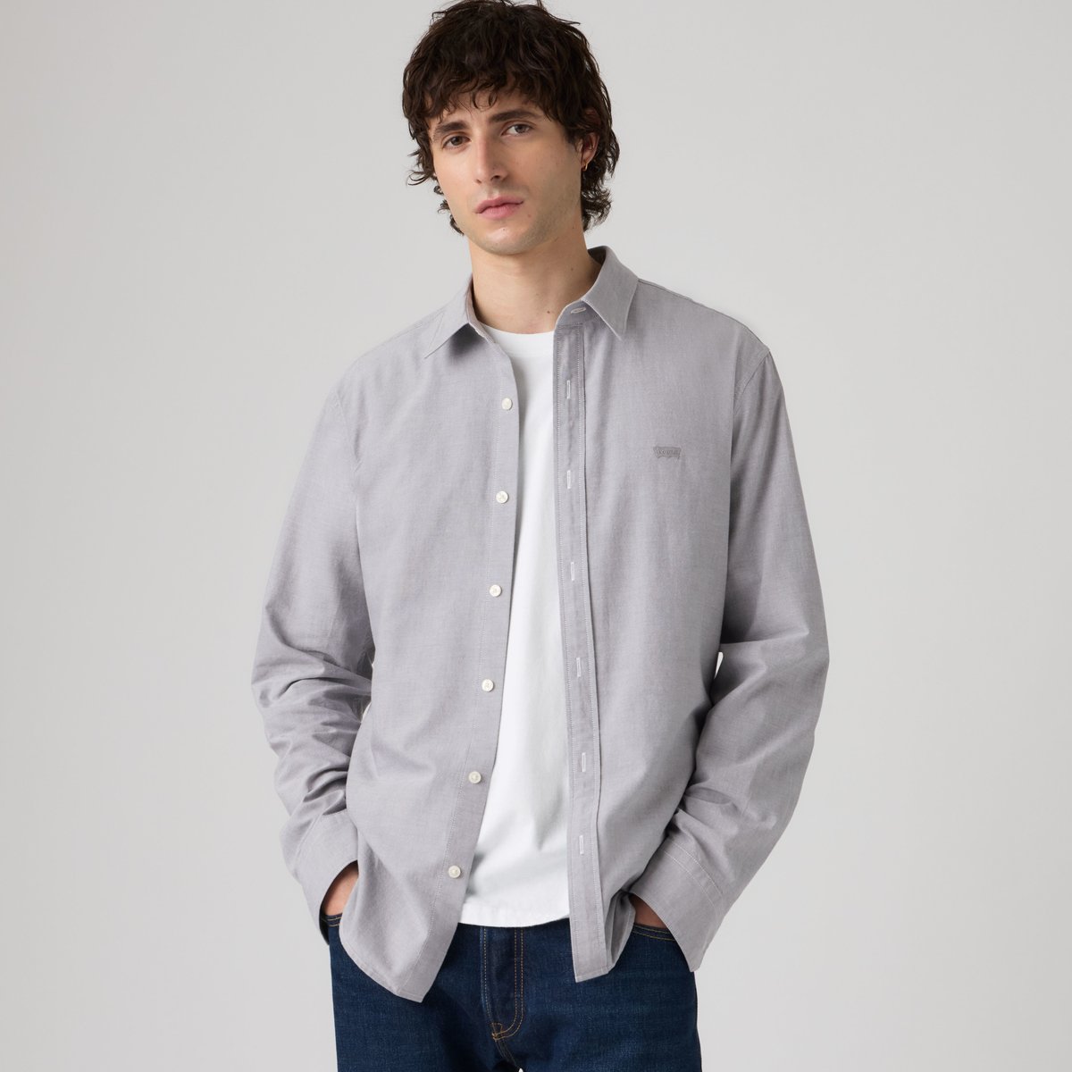 Chemise Battery Housemark Standard gris - smoked pearl, LEVI'S