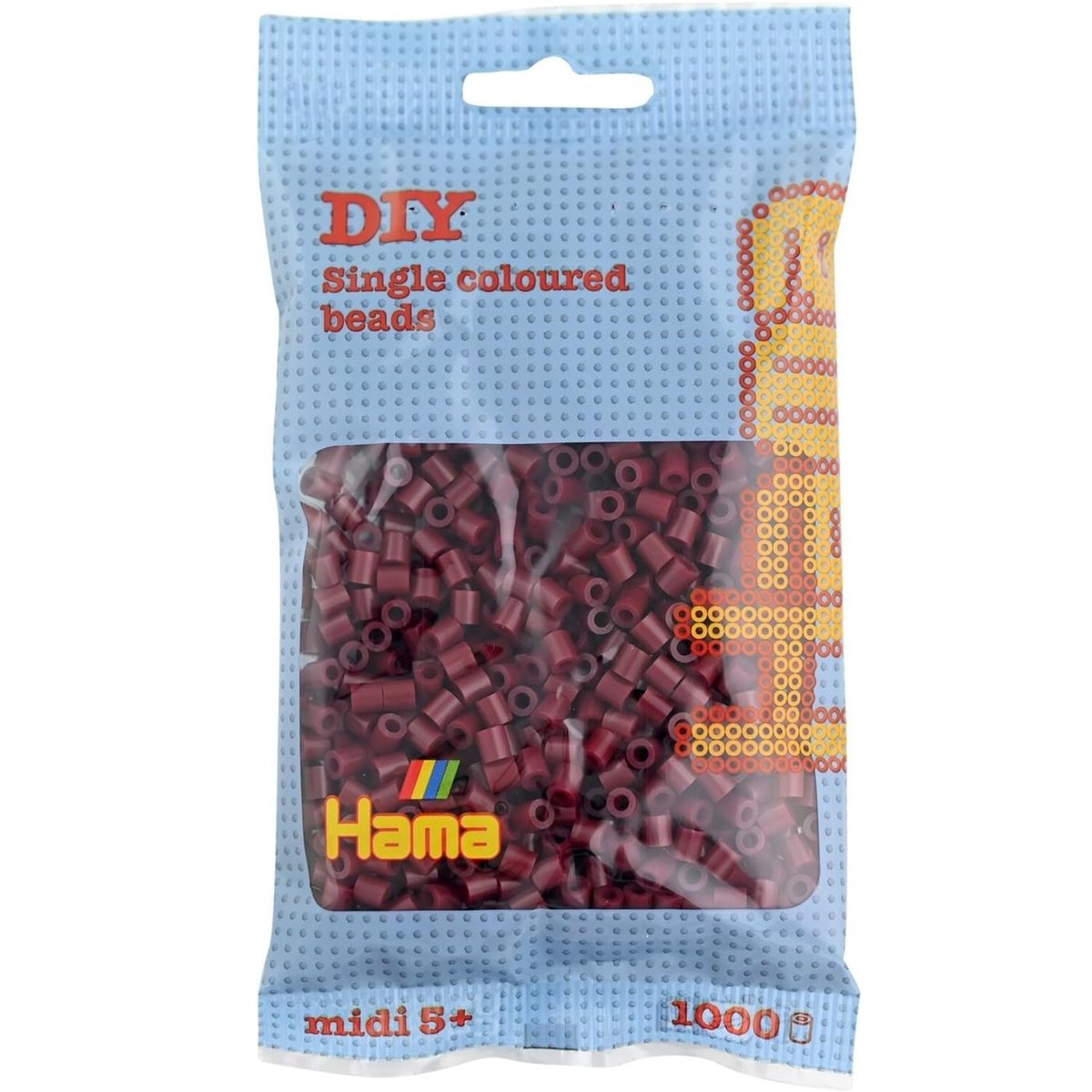Sachet 1000 perles plastique marron, HAMA