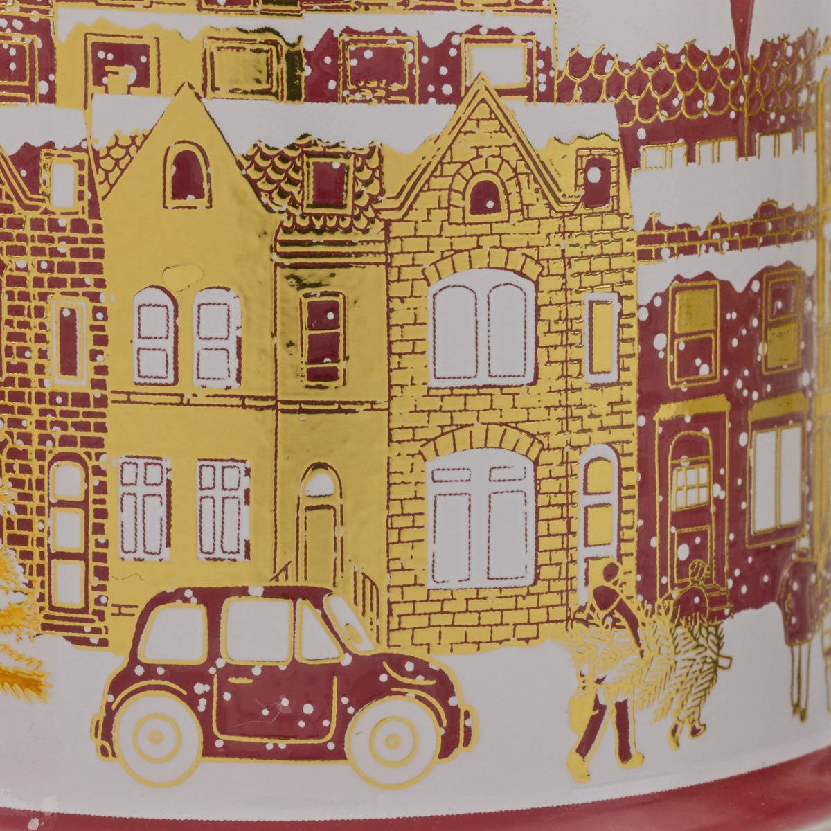 Bougie parfumée Hiver à Londres 85 g rouge, FEERIC LIGHTS & CHRISTMAS
