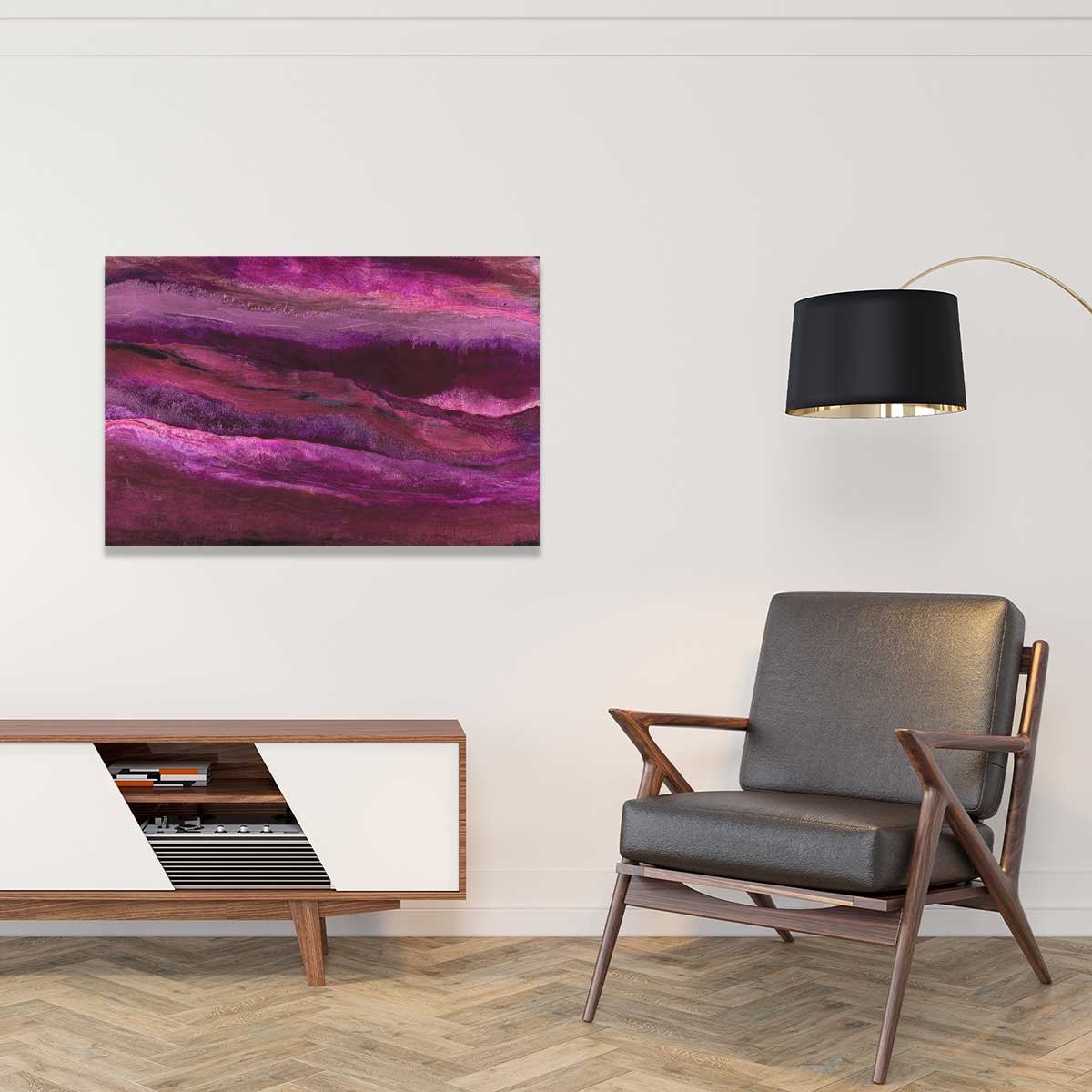 Tableau rose horizon tableau alu dibond, HEXOA