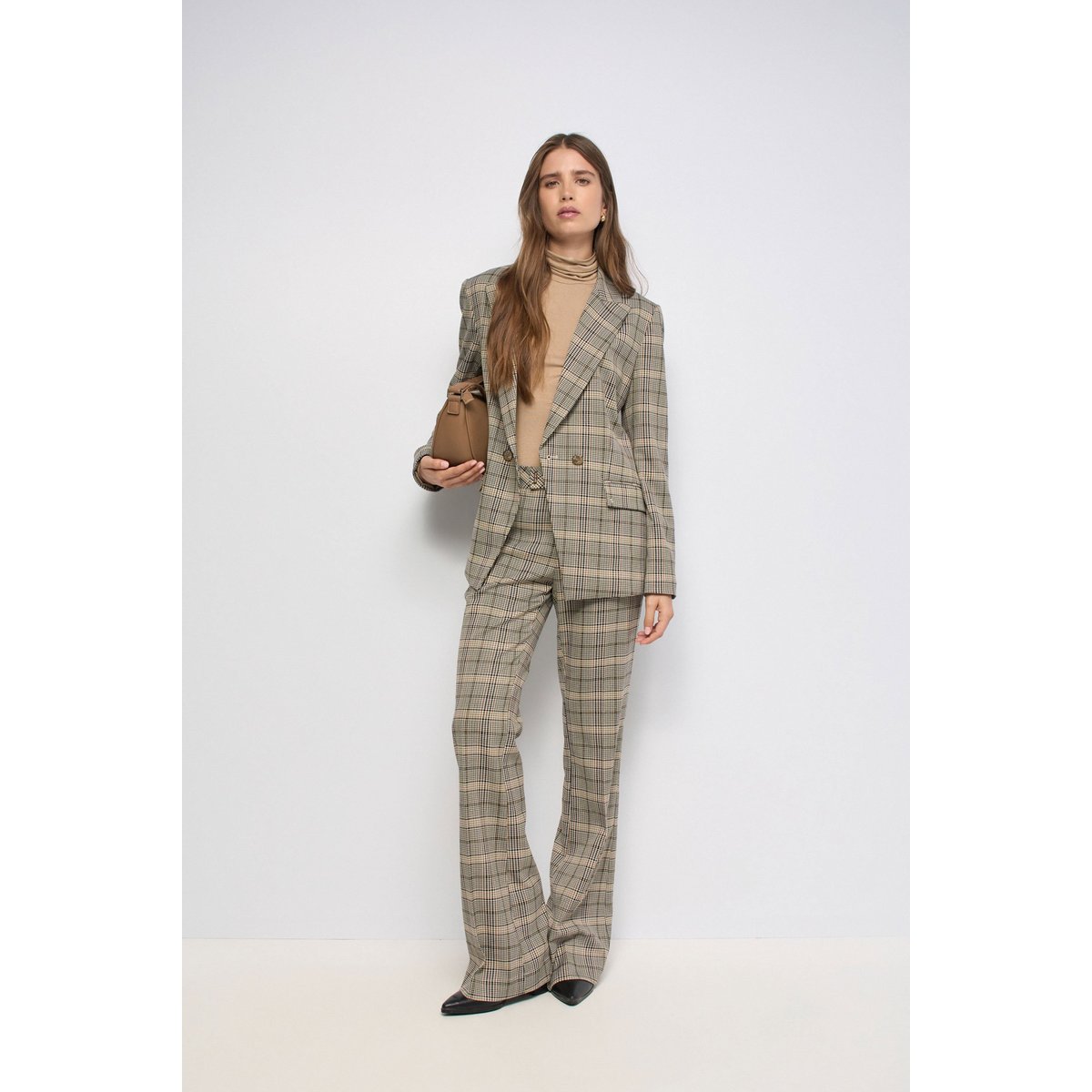 BLAZER SLIM FIT À CARREAUX marron, SALSA JEANS