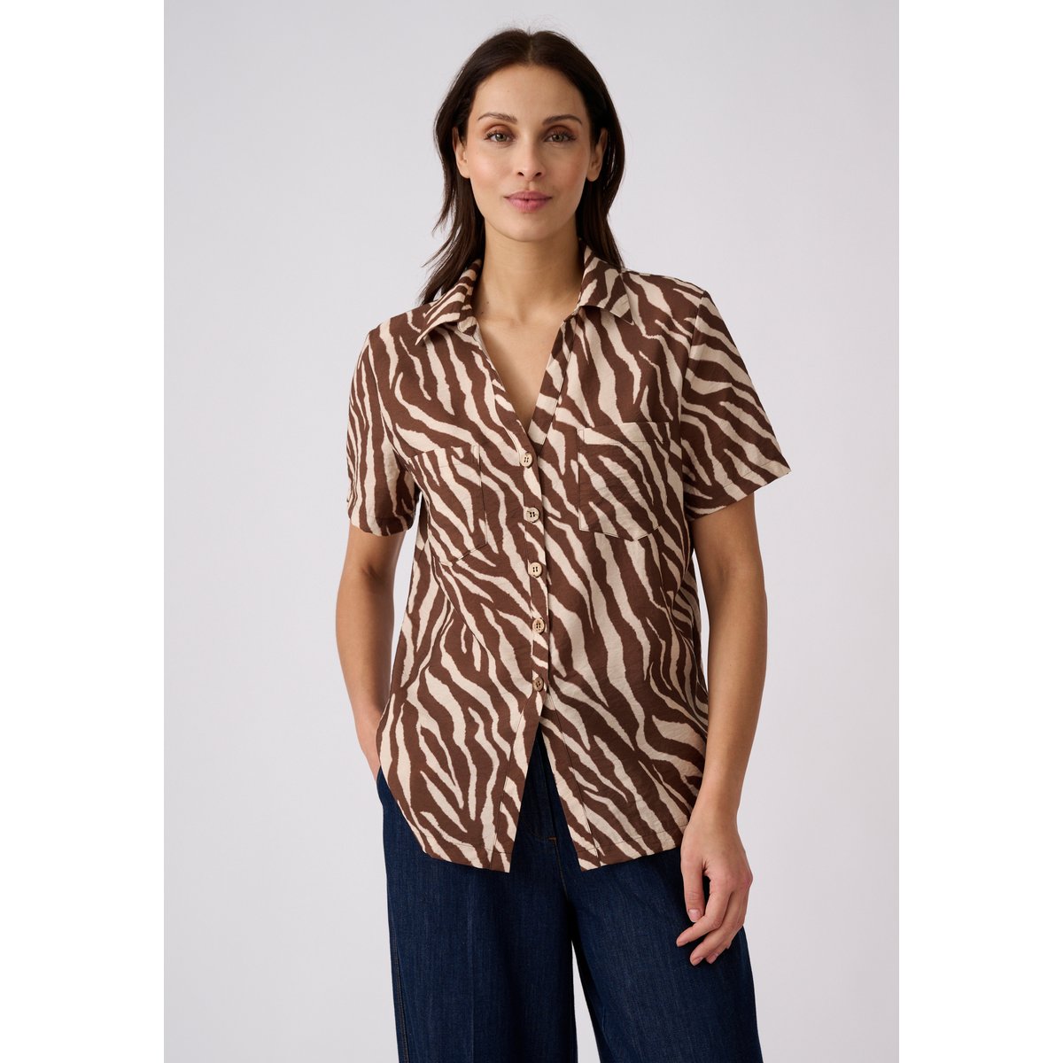 Chemisier Climatyl imprimé animalier marron animalier, DAMART