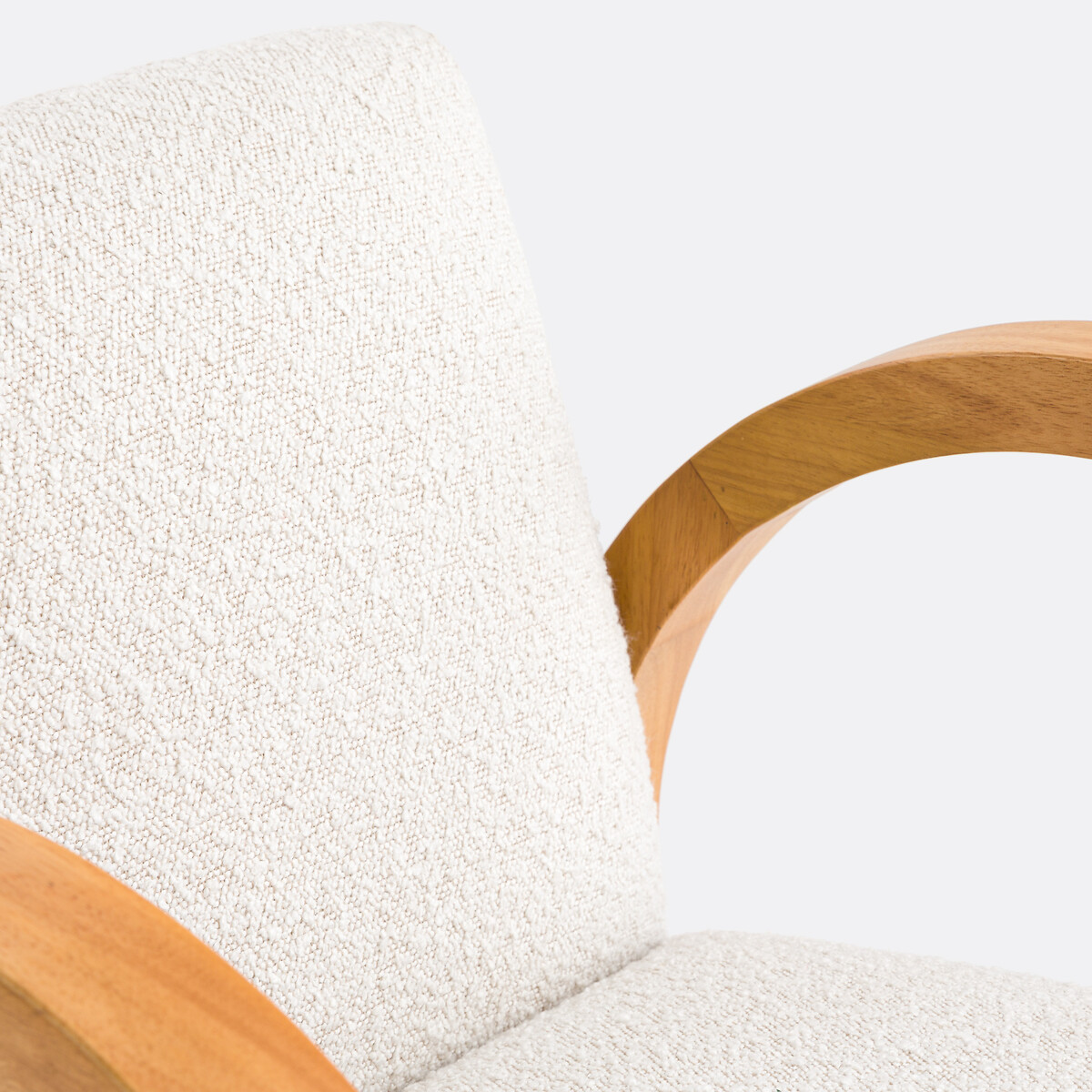 Fauteuil vintage en bouclette, Berti ecru, LA REDOUTE INTERIEURS