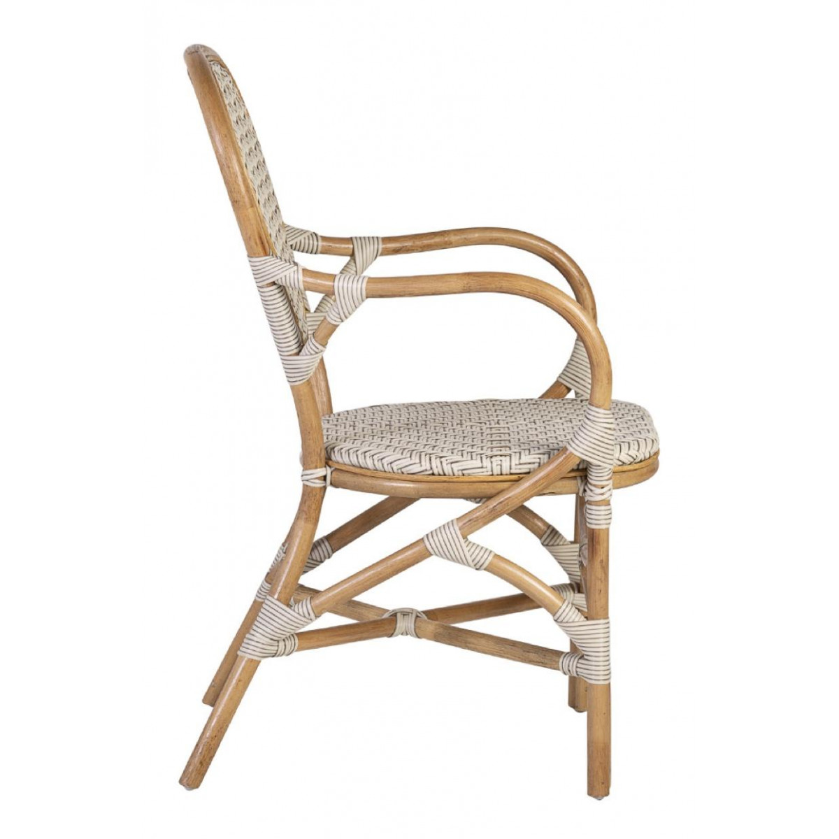 Fauteuil rotin marron, DECORATION D’AUTREFOIS
