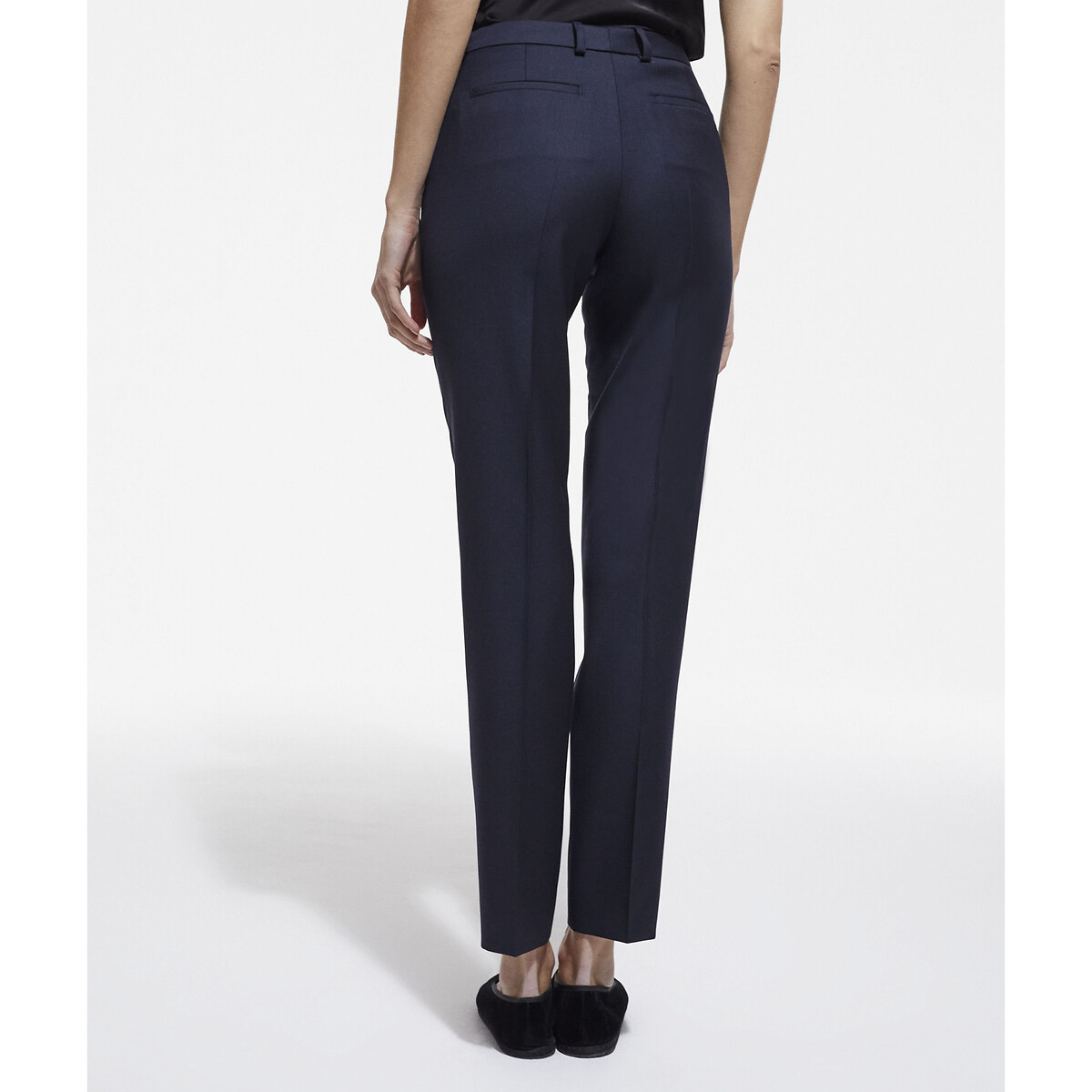 Pantalón recto de lana azul marino, THE KOOPLES