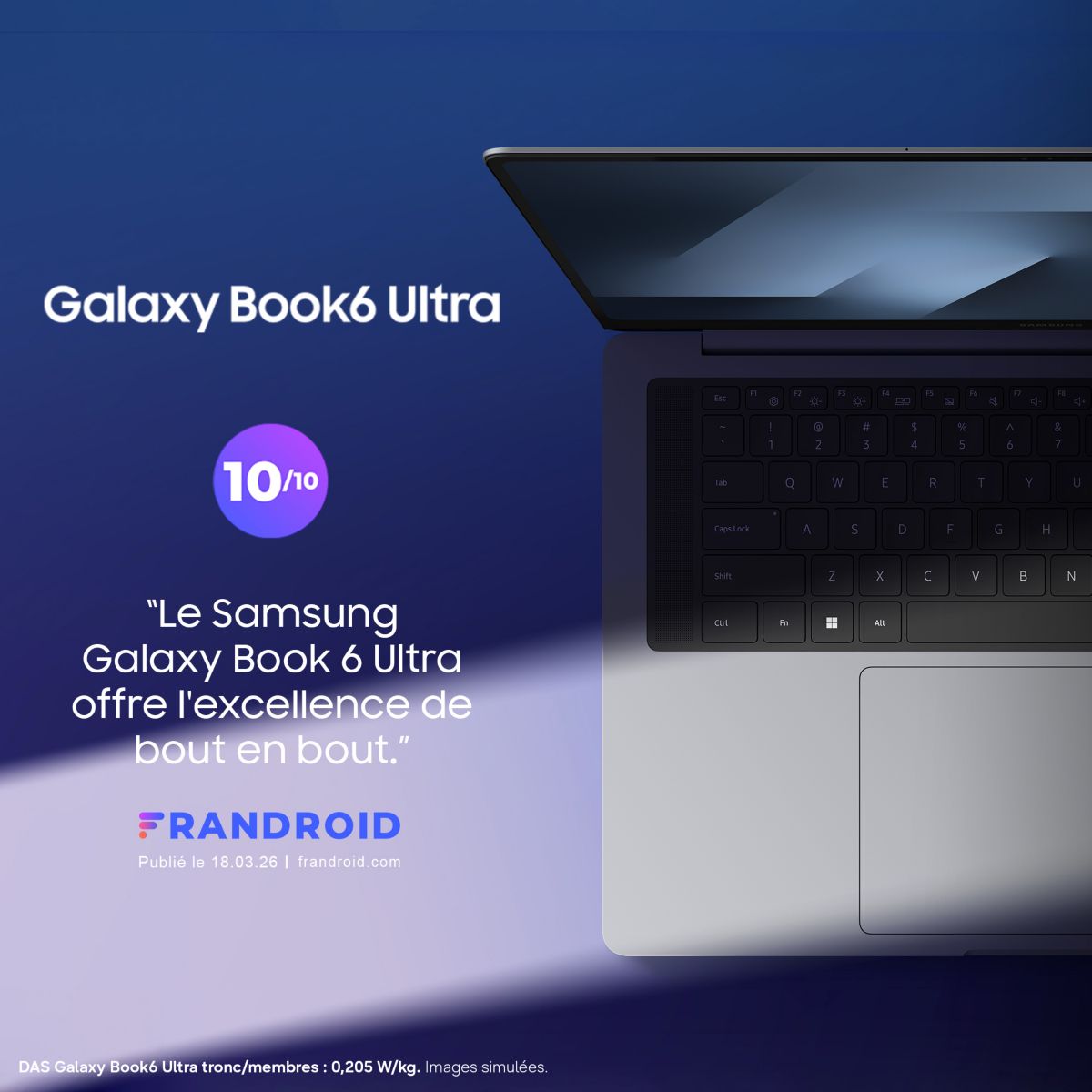 Ordinateur portable GB6 Ultra 16" Tactile AMOLED Intel Core Ultra 7 356H 32 Go RAM LPDDR5x SSD 1 To couleur unique, SAMSUNG