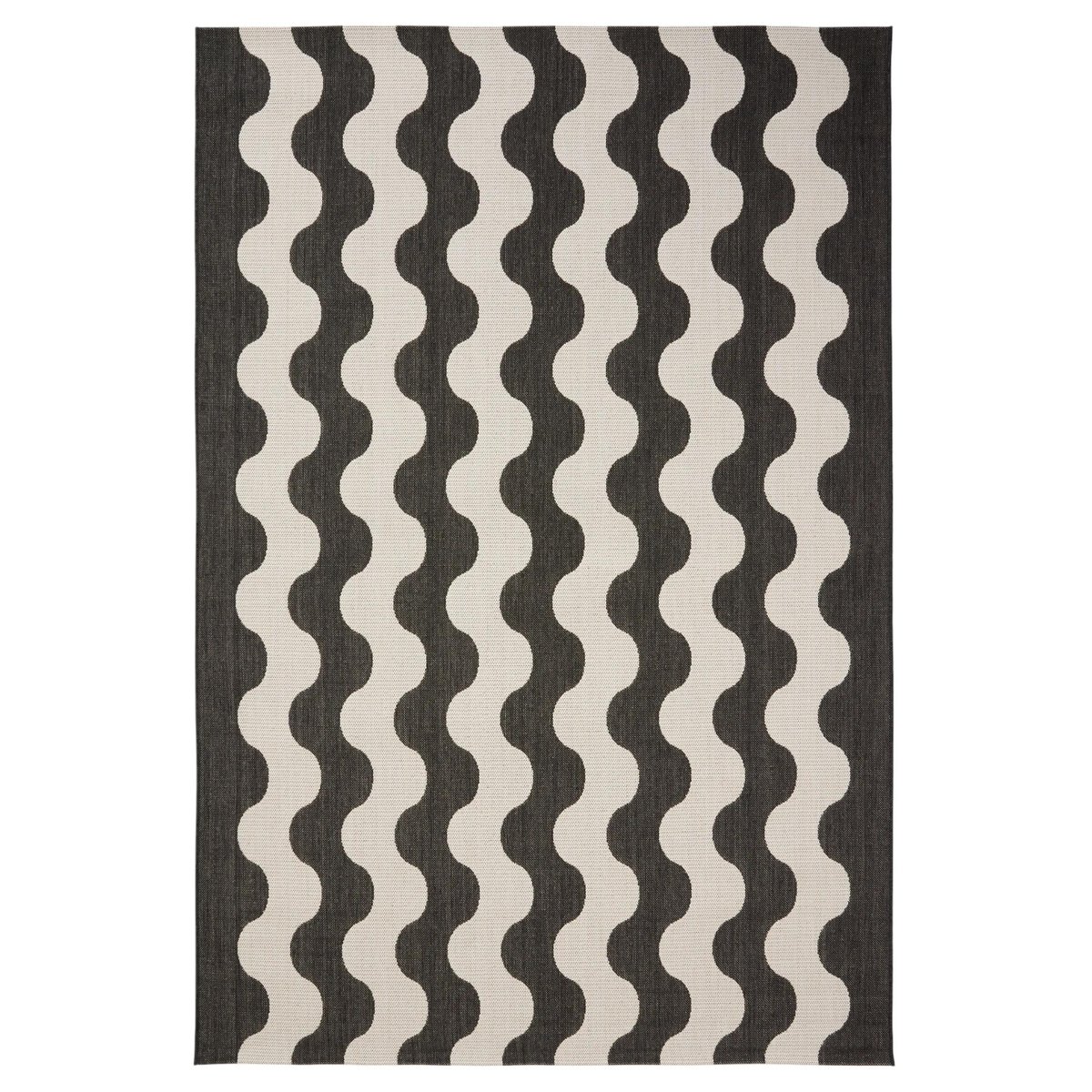 Tapis d'extérieur & intérieur METRO noir & blanc, BENUTA