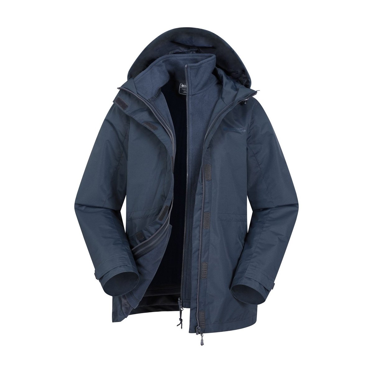 Veste imperméable 3-en-1 FELL bleu marine, MOUNTAIN WAREHOUSE