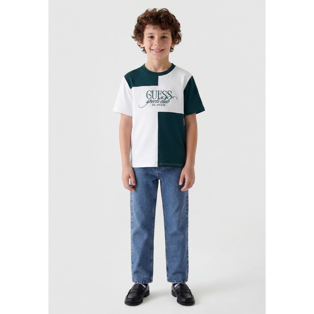 T-Shirt Avec Logo Brodé vert multi, GUESS KIDS
