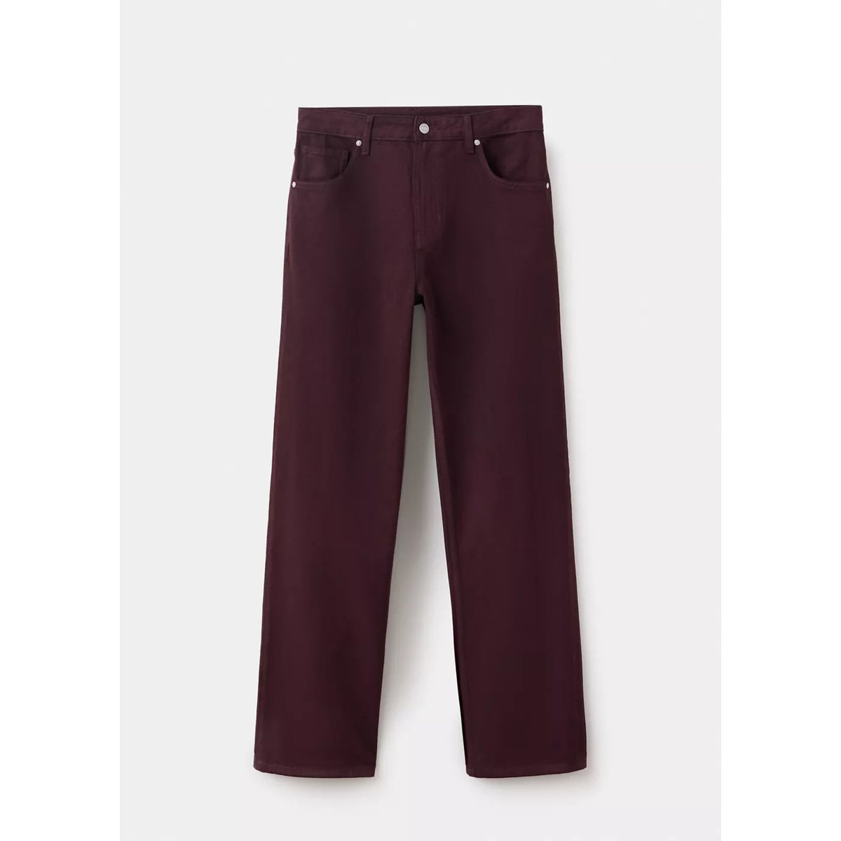 Jean Miami droit taille normale lie de vin, MANGO