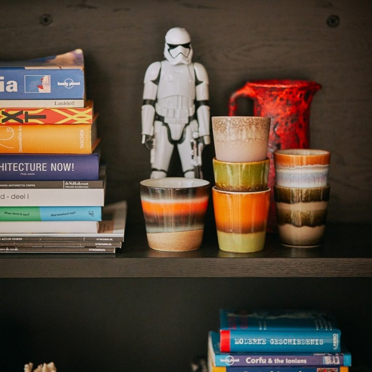Tasses à café grès Elements set de 6 multicolore, HKLIVING