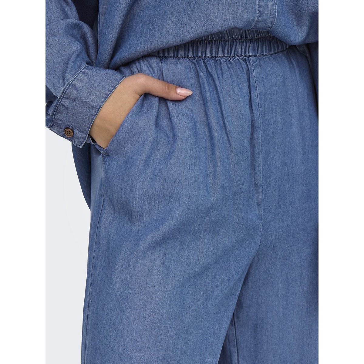 Straight Trousers medium blue , ONLY