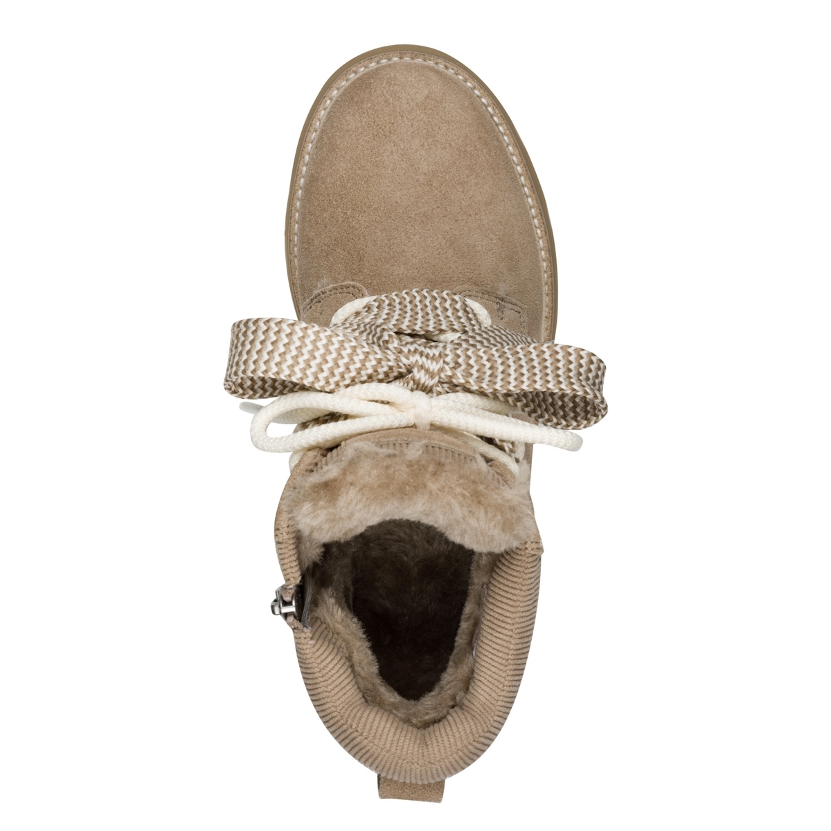 Bottine fourée marron taupe, TAMARIS