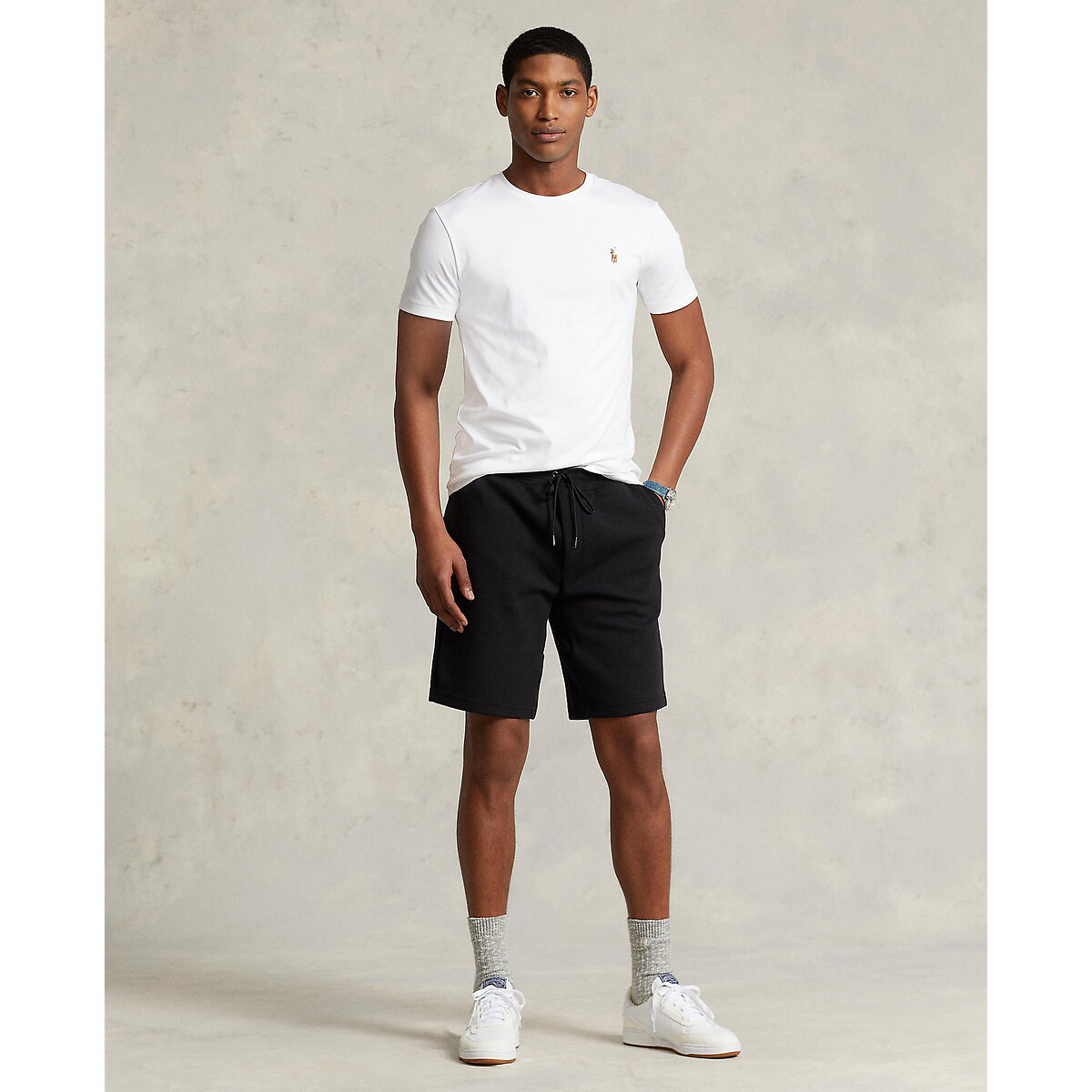T-shirt Custom Slim Fit en coton doux blanc, POLO RALPH LAUREN