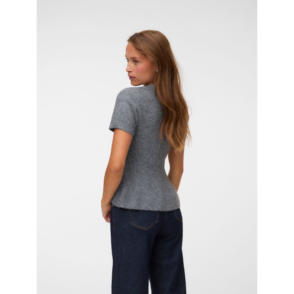 Pull En Maille medium grey melange, VERO MODA