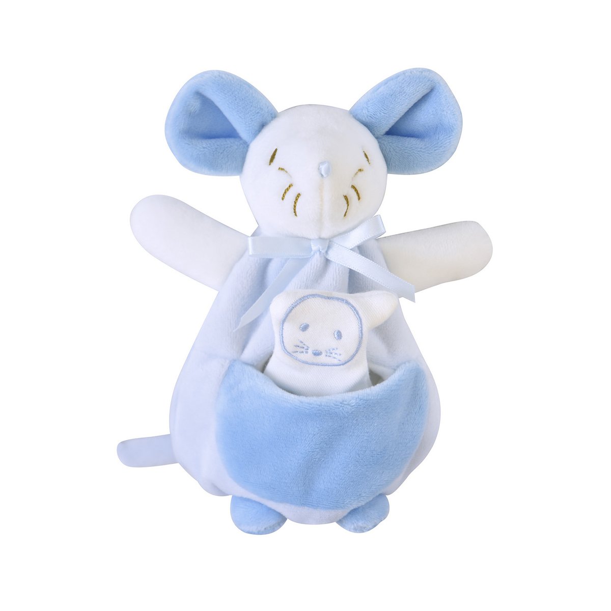 Cajou doudou mouchoir souris bleu, SUCRE D'ORGE