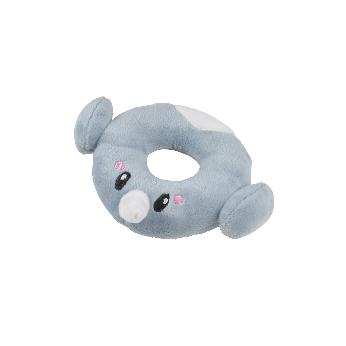 Peluche doudou hochet Narval la licorne bleu, EDEN