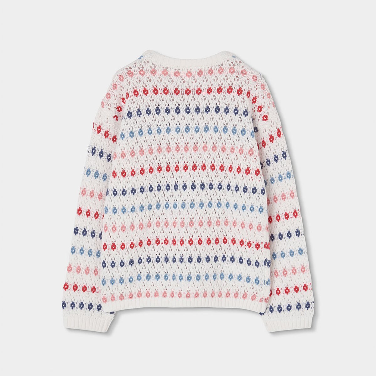 Pull fille coton blanc, BOBOLI
