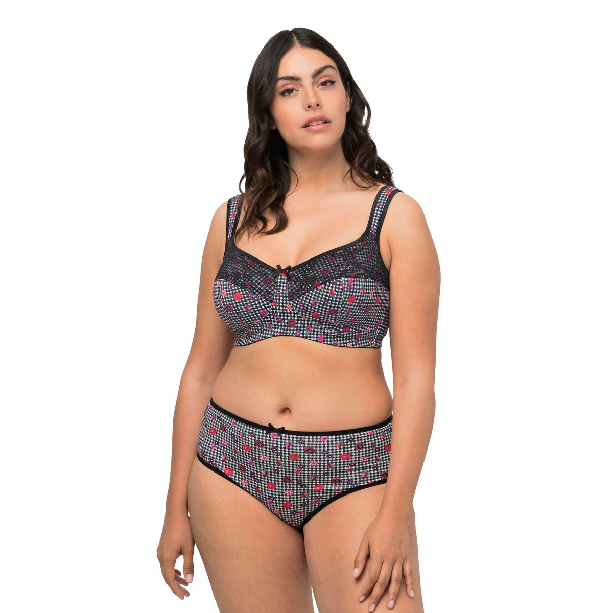 Soutien-gorge de maintien avec dentelle et noir, ULLA POPKEN