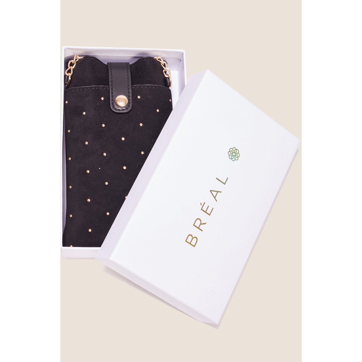 Pochette téléphone cloutée noir, BREAL