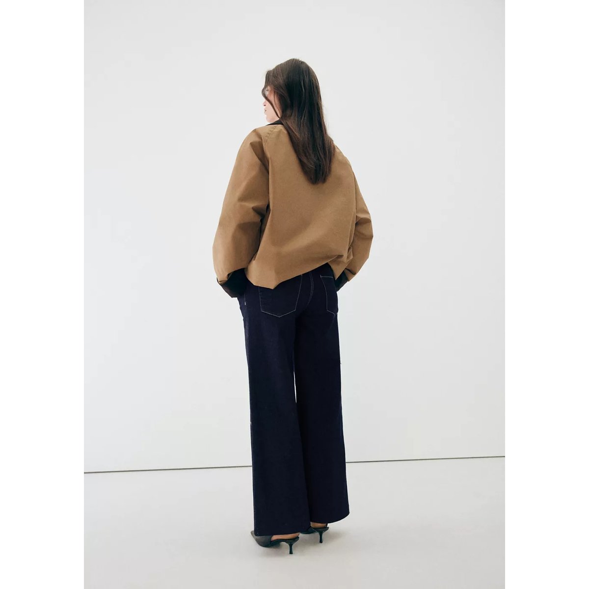 Jean large de grossesse bleu, MANGO