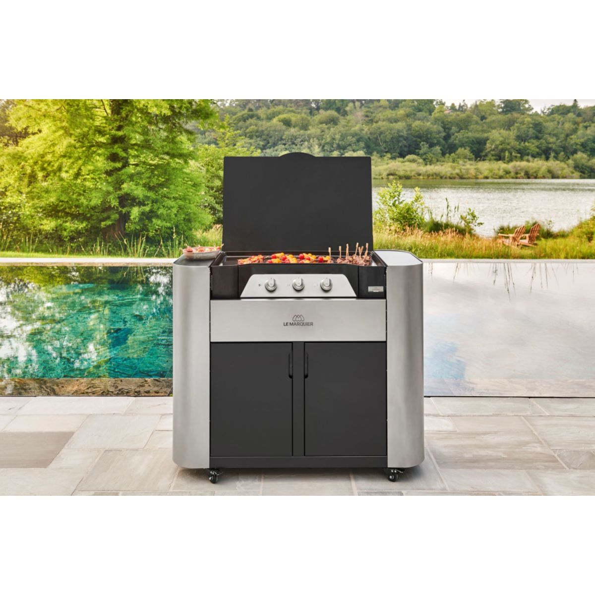 Plancha gaz EXCLUSIVE Gaz 375 Duo Edition couleur unique, LE MARQUIER