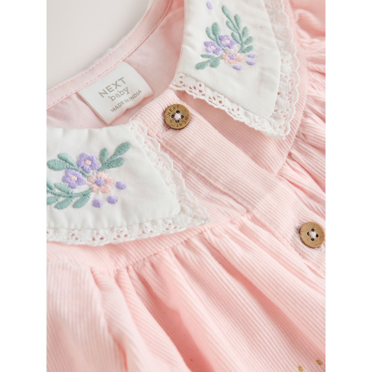 Robe à col tissée et collant pour bébé souris fée rose, NEXT