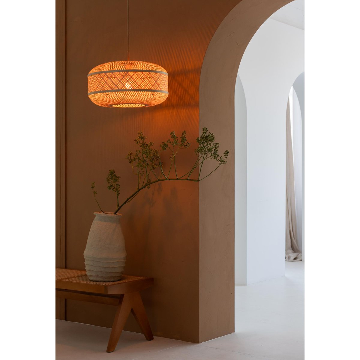 Lampe À Poser Bambou JAVA naturel, GOOD & MOJO