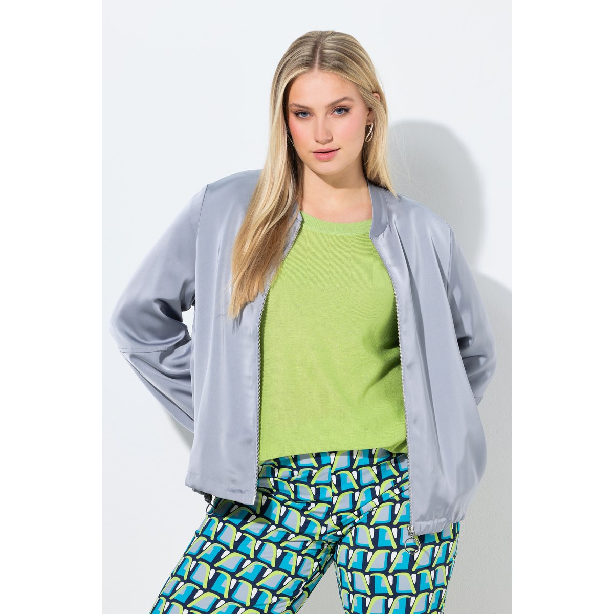 Blouson coupe évasée gris roche, ULLA POPKEN