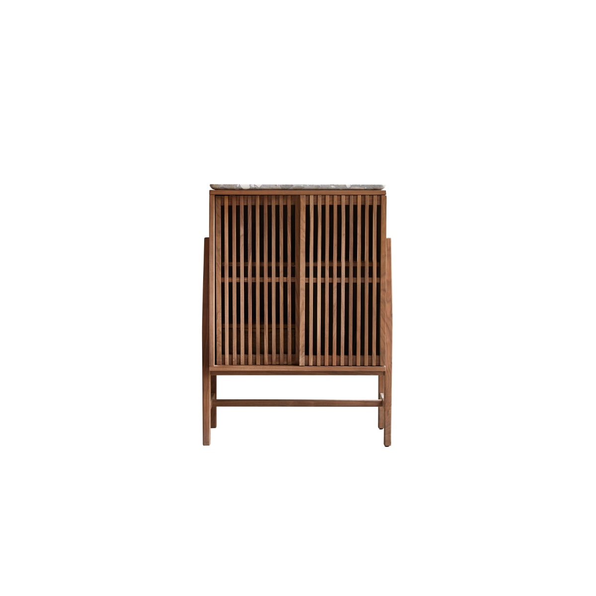 Buffet bas en Noyer massif, ISAURE marron, TIKAMOON