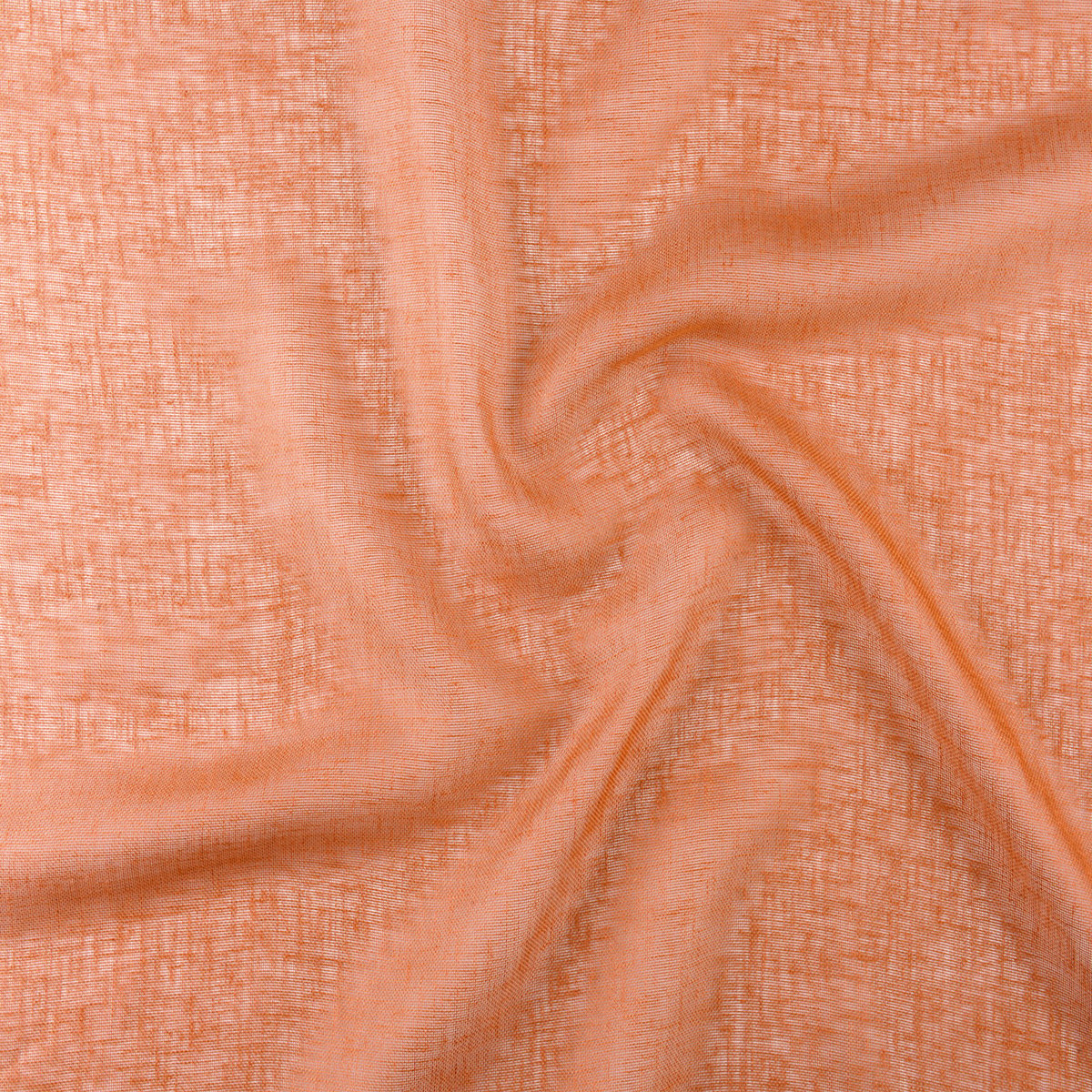Voilage uni et tamisant en poly/lin orange, LINDER