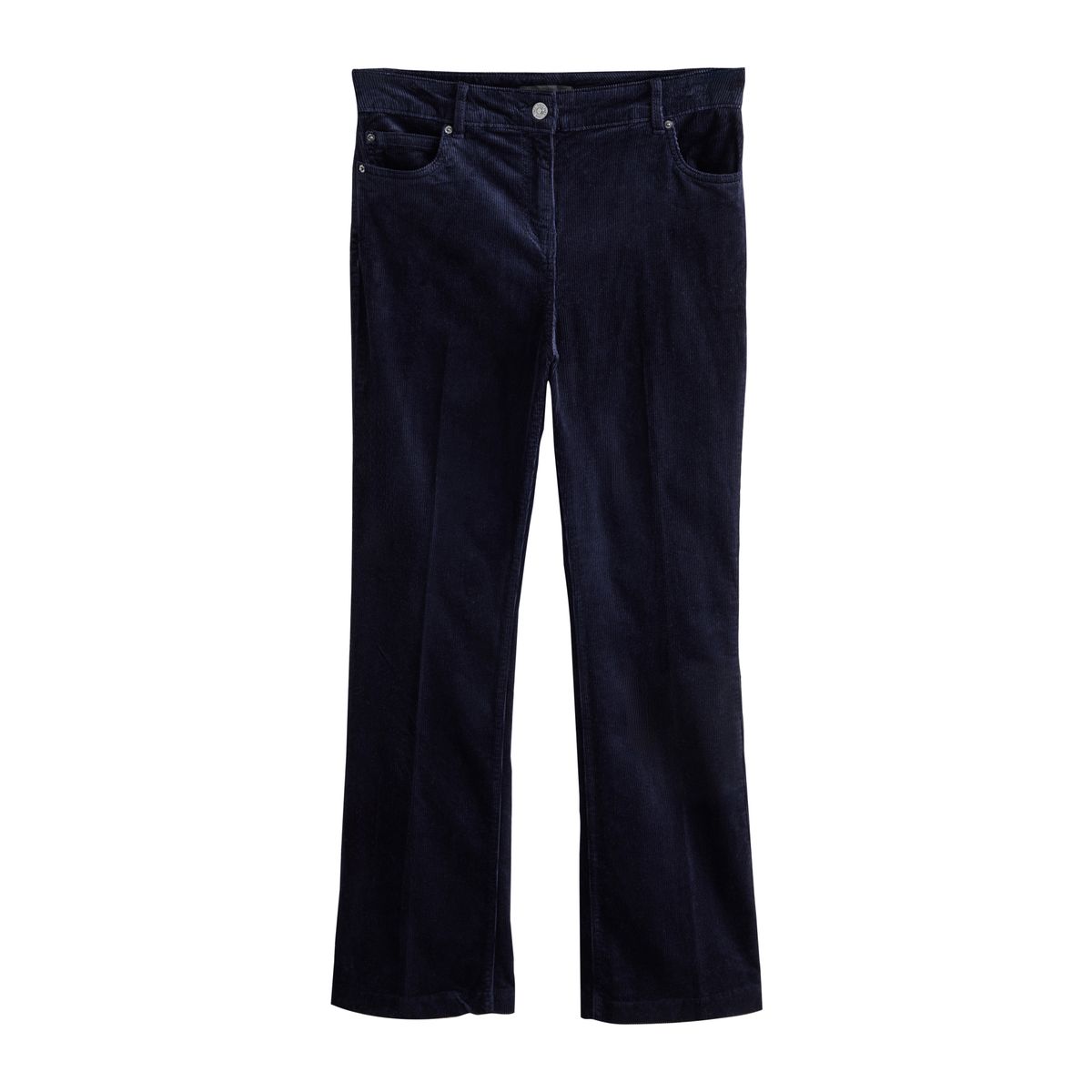 Pantalon bootcut en velours côtelé avec modal bleu marine, NEXT