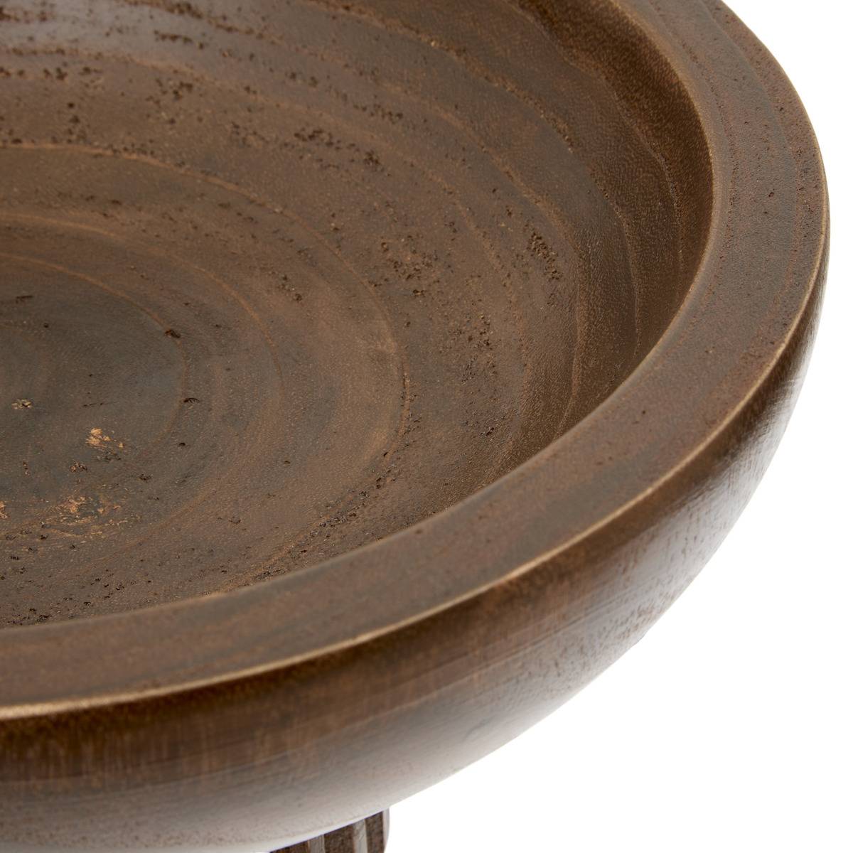 Coupe ronde en paulownia CLOVIS marron, ATMOSPHERA