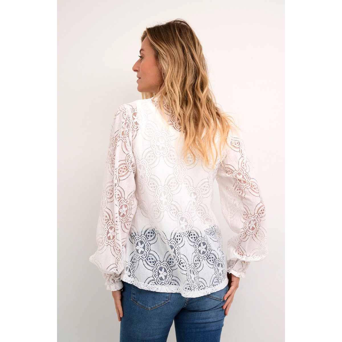 Blouse à manches longues blanc spring gardenia, CULTURE