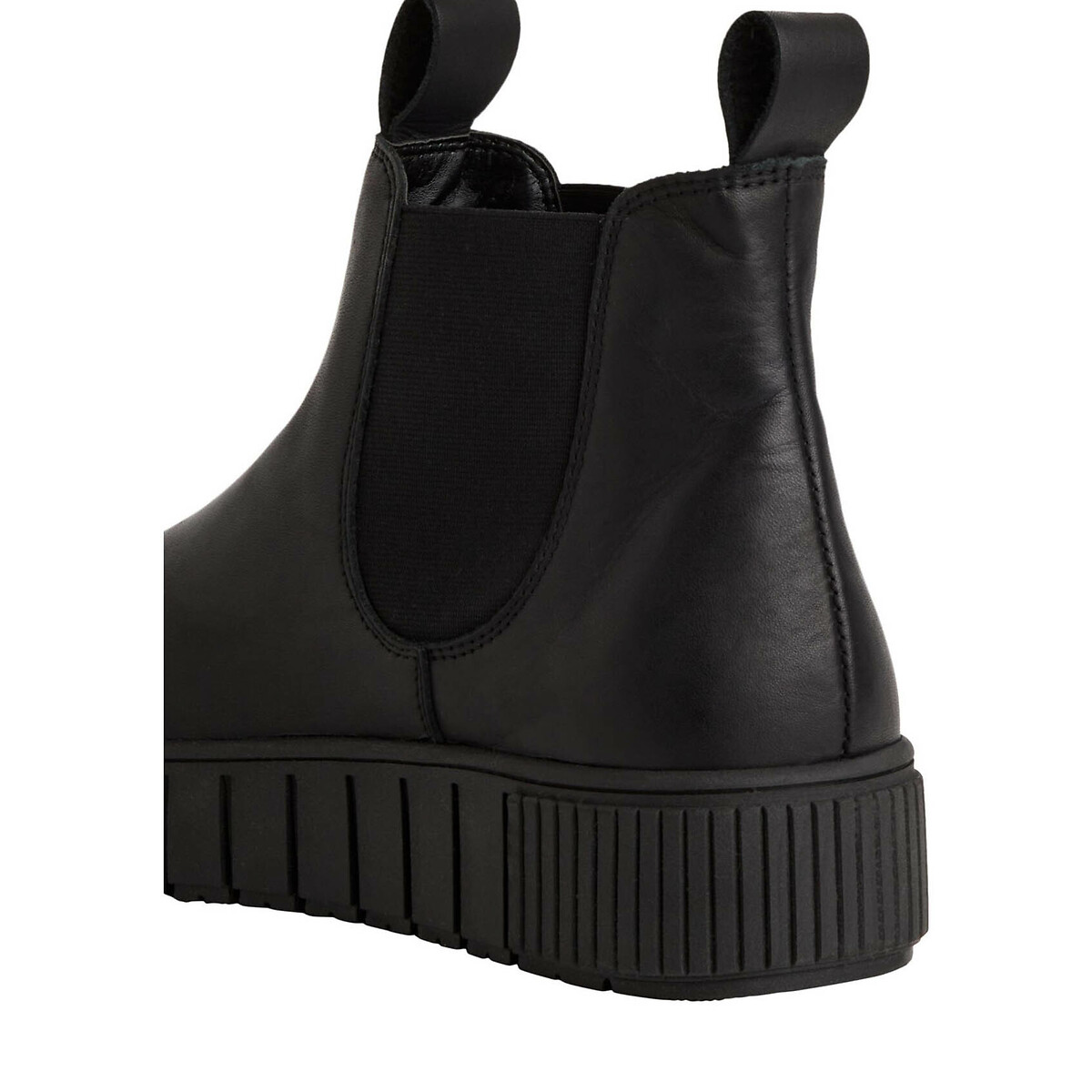 Boots en cuir noir, TAMARIS