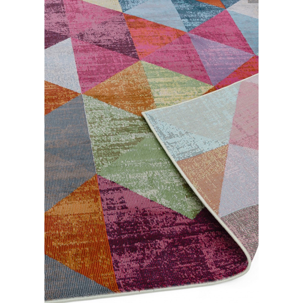 Tapis salon et chambre moderne tissé plat EMILIO HARLEQUIN multicolore, NOVATREND
