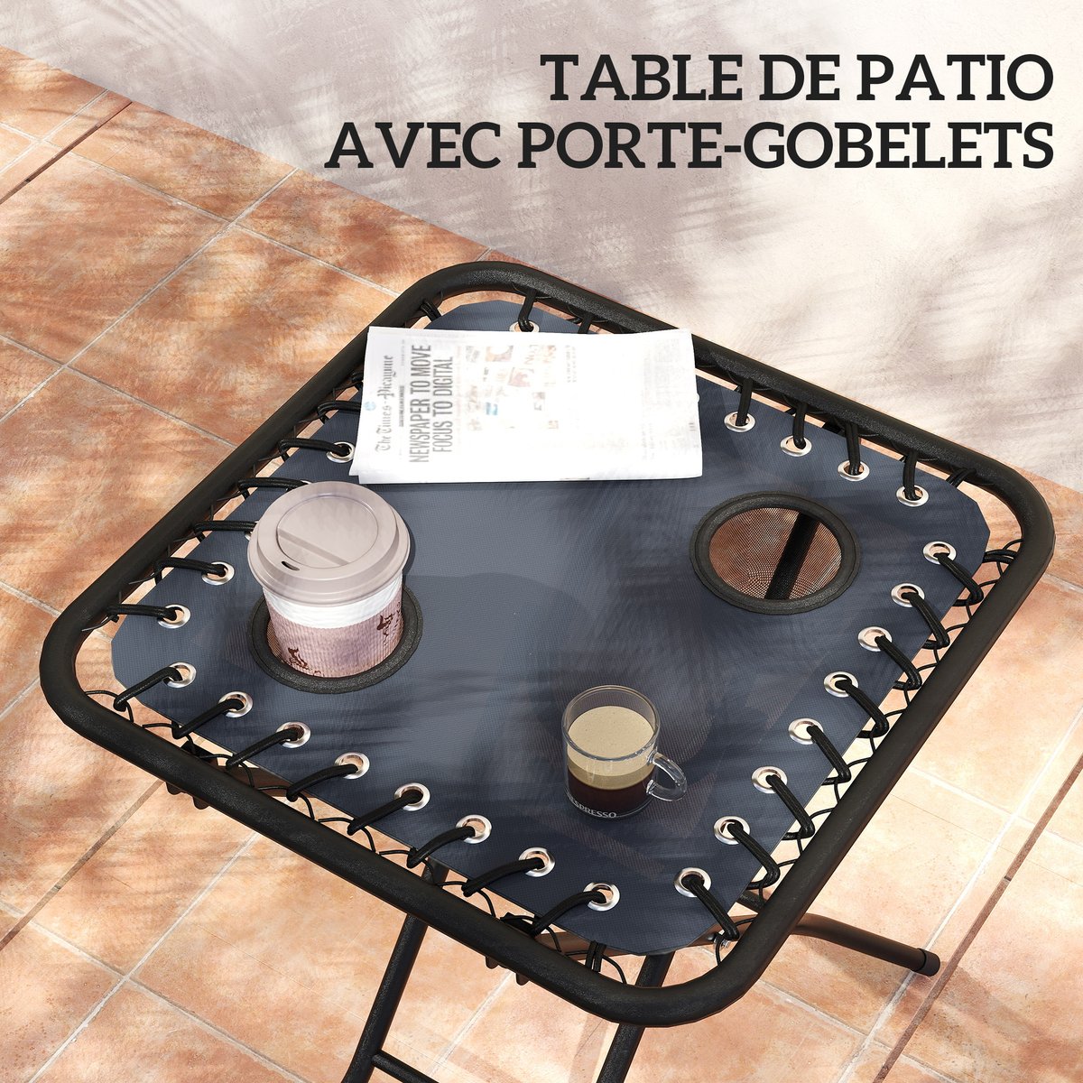 Ensemble de fauteuils « zéro gravité » gris, OUTSUNNY
