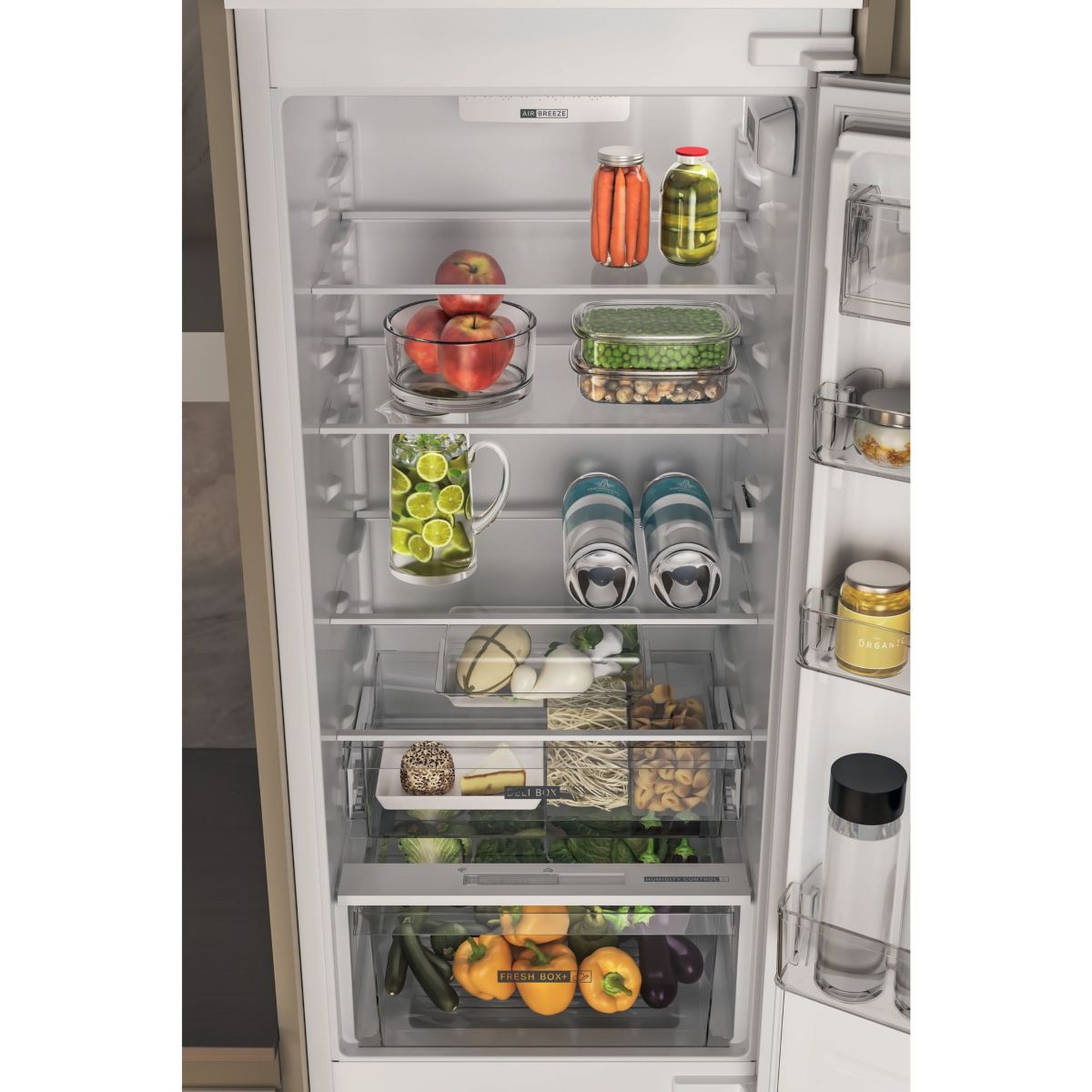 Réfrigérateur combiné encastrable WHC20D021B2 6ème Sens 193cm couleur unique, WHIRLPOOL