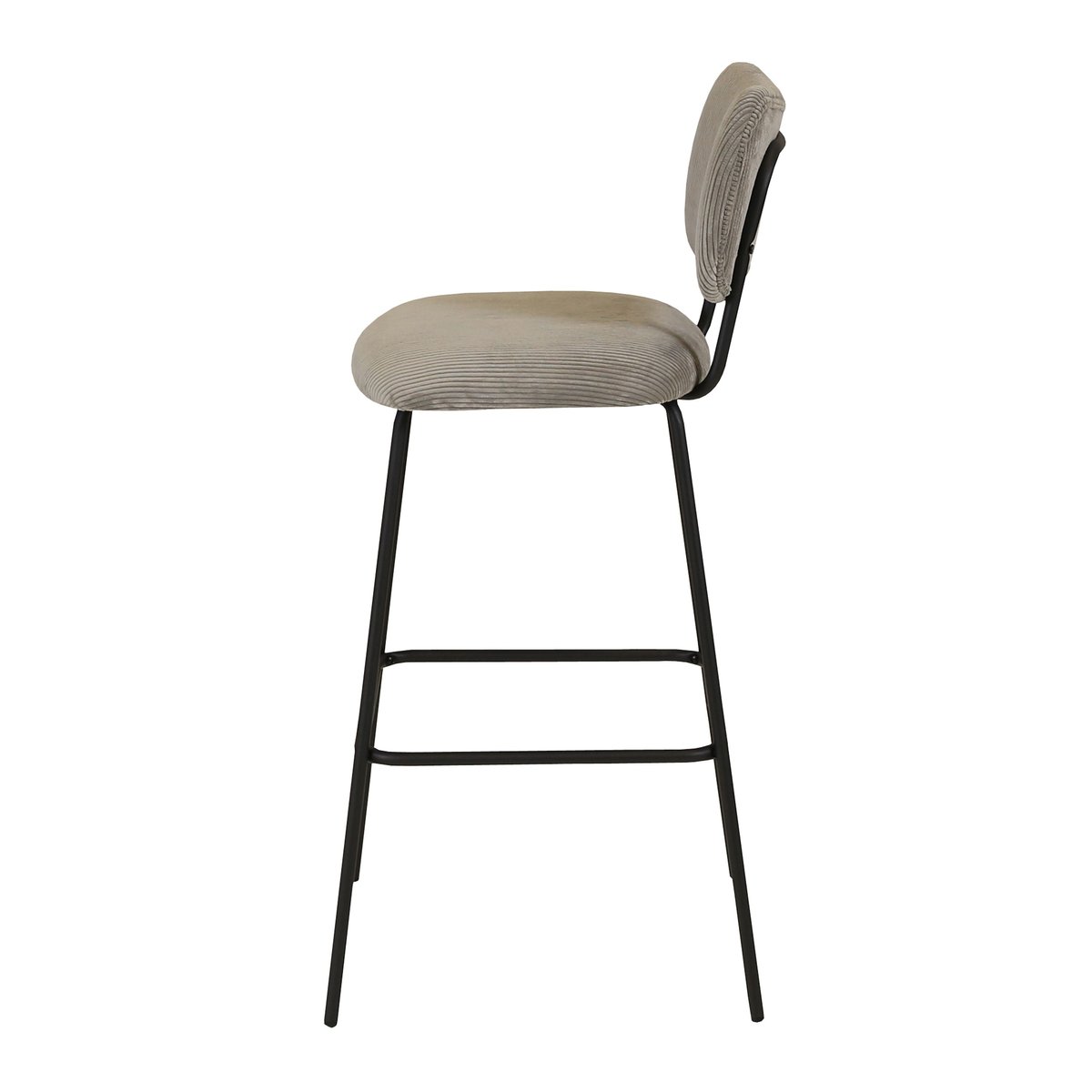Chaise snack velours côtelé gris acier, ZAGO