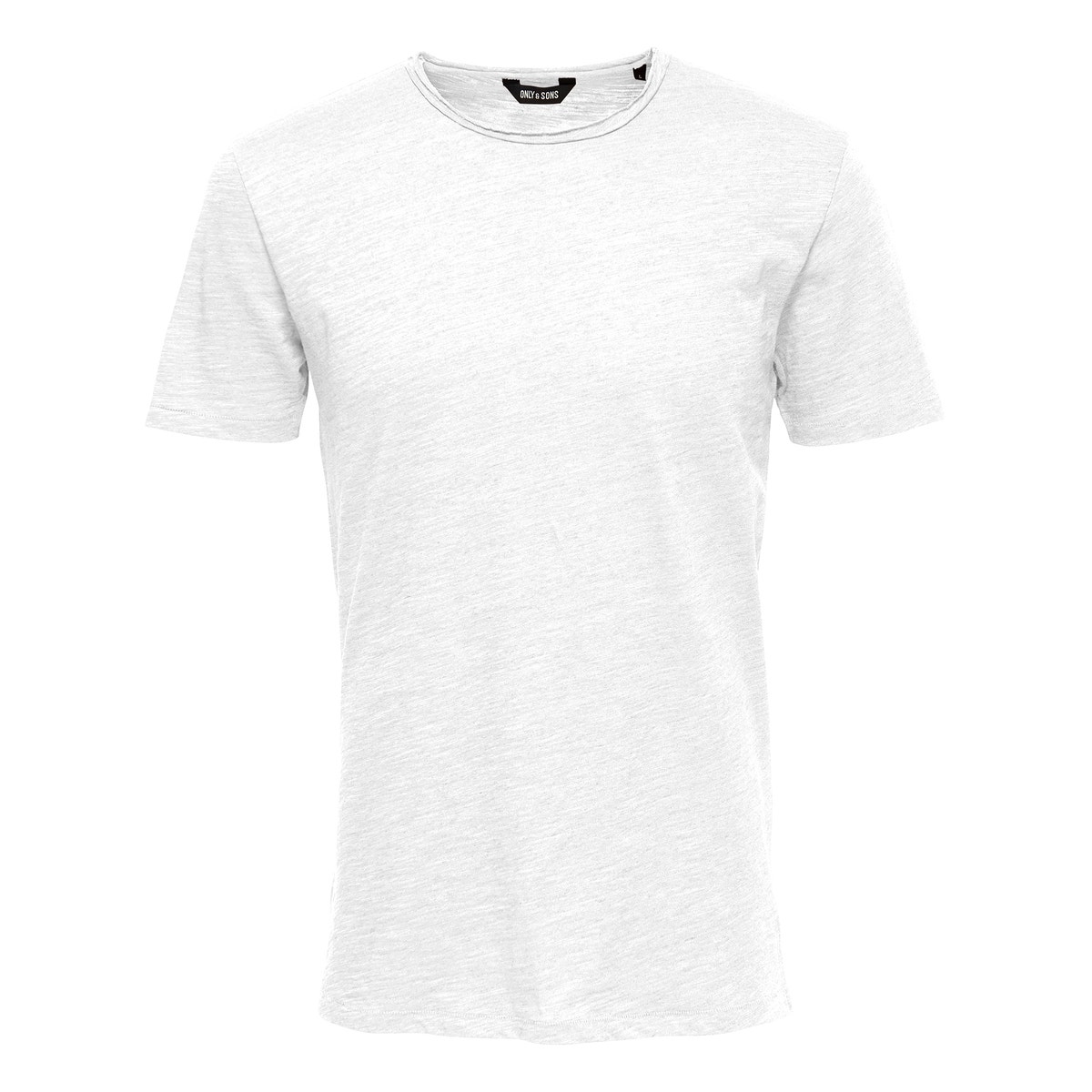 Tee Shirt Col Rond Uni, Manches Courtes blanc, ONLY & SONS