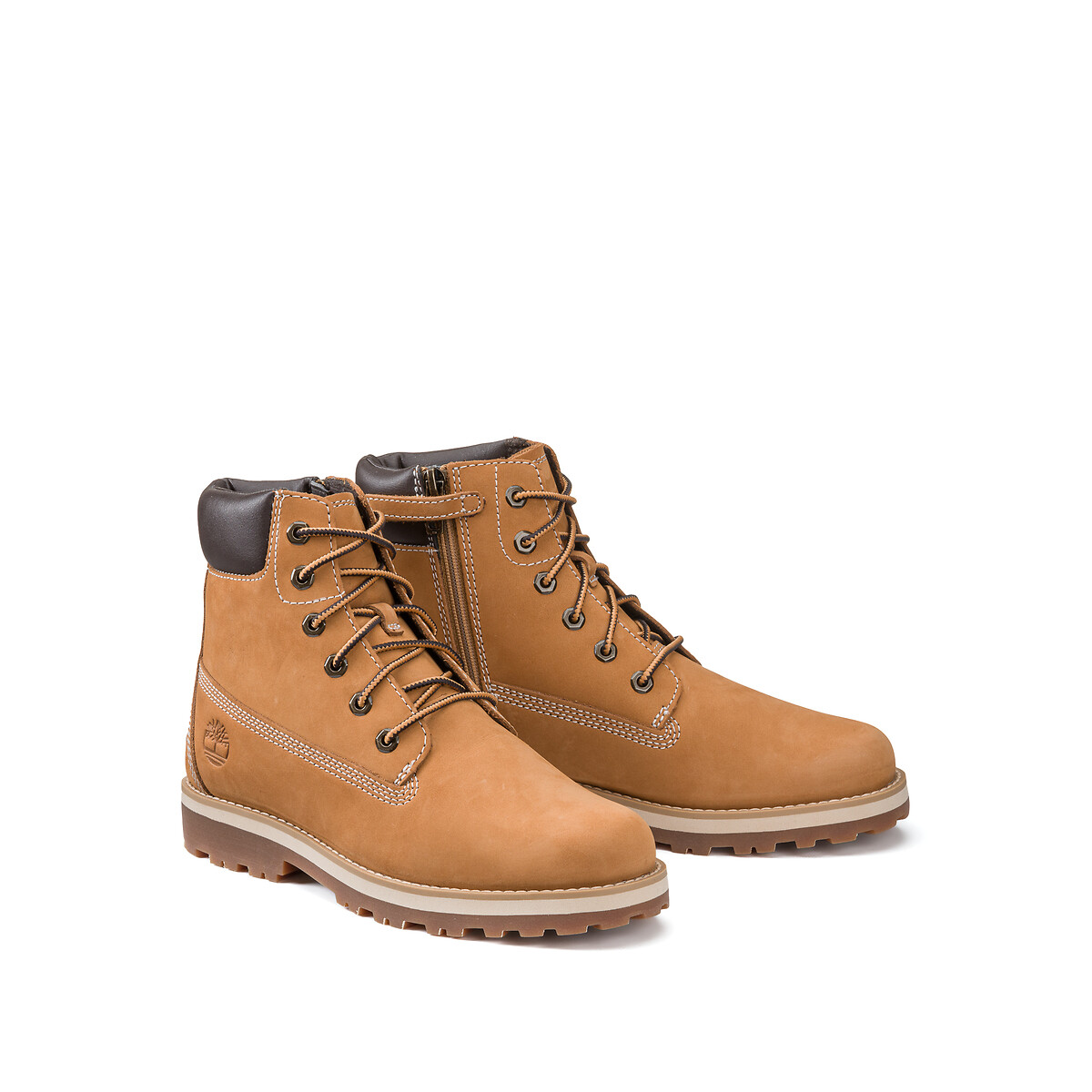 Bottines à lacets avec zip COURMA KID MID LACE miel, TIMBERLAND