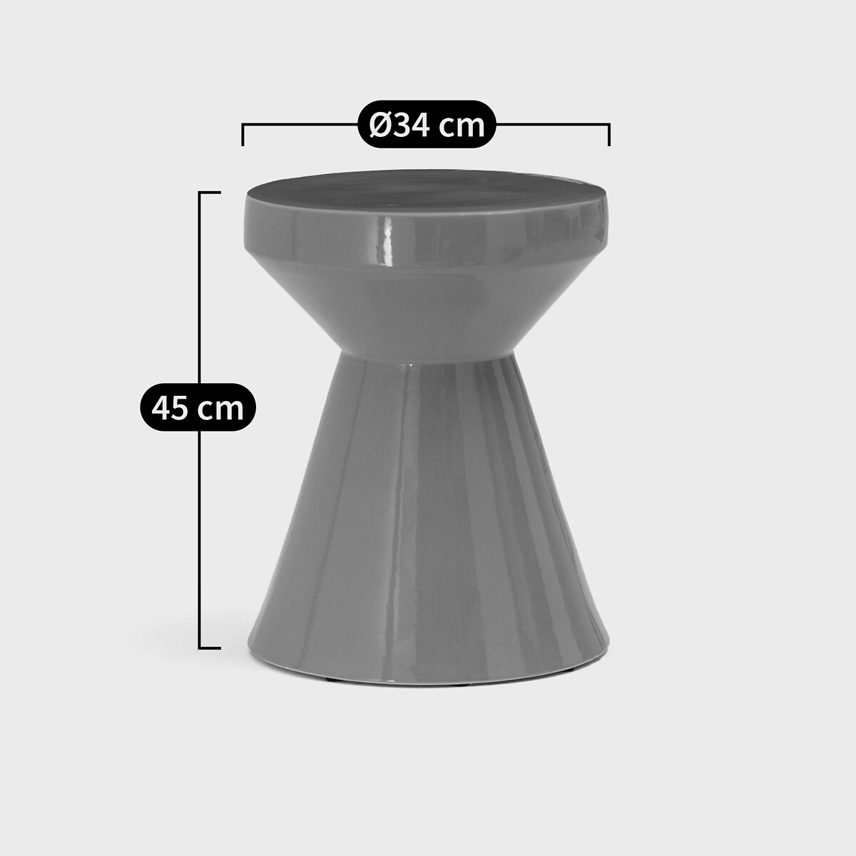 Matmat Ceramic Side Table prussian blue, LA REDOUTE INTERIEURS