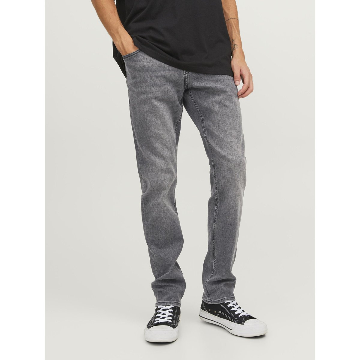 Jean slim stretch Glenn black denim, JACK & JONES