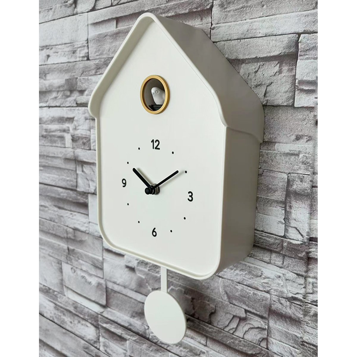 Horloge coucou 20.6x39cm blanc, EMDE