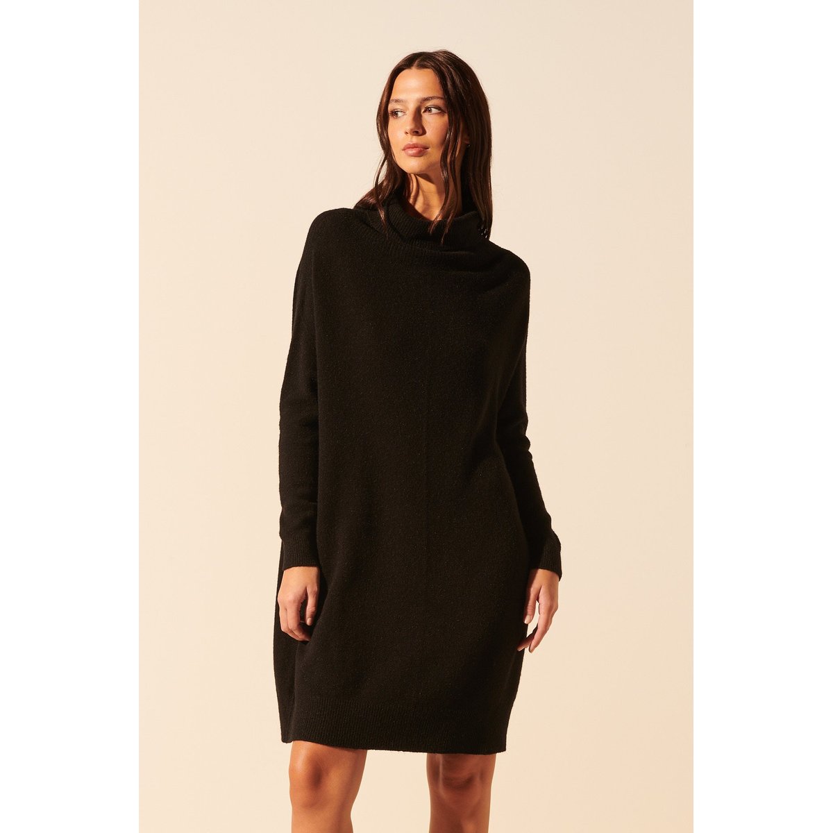 Robe pull maille CORY noir, BENOA