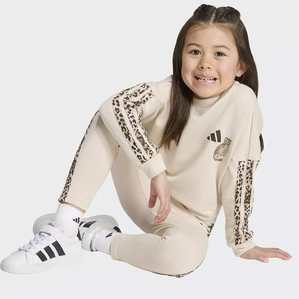 Ensemble en molleton, imprimé léopard beige, ADIDAS SPORTSWEAR